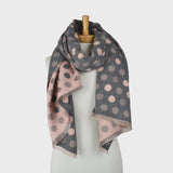 Reversible Multi Polka Dots Scarf - Pink
