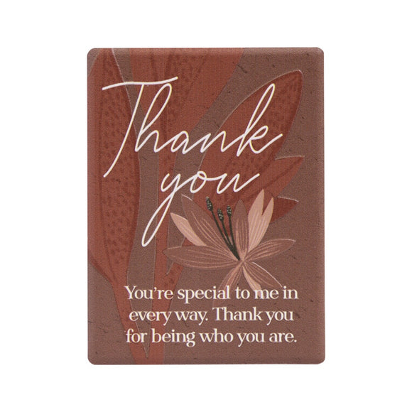 Amber Garden Ceramic Magnet - Thank You