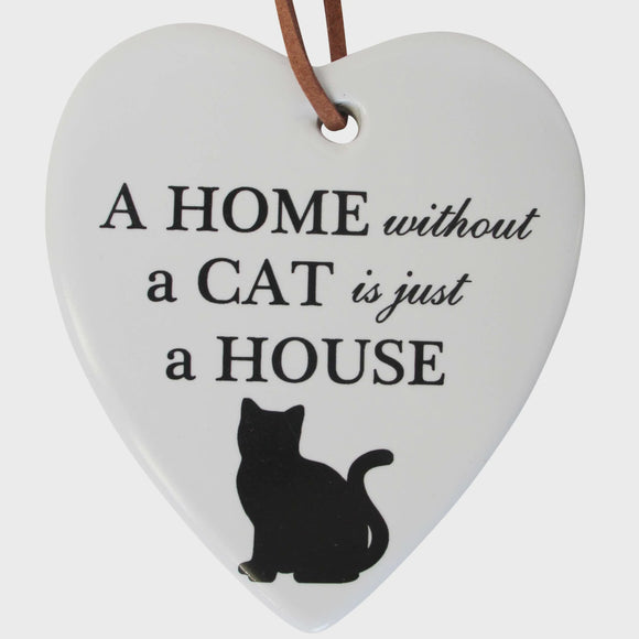 Hanging Heart - Cat Home