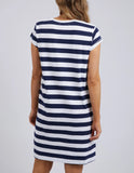 Foxwood Signature  Stripe Tee Dress - Navy