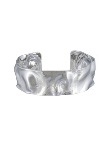 Bracelet - Crinkled Cuff Silver