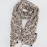 Cattura Leoard Tassel Lightweight Scarf