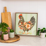Cottage Grove Framed Canvas Green Hen 44x44