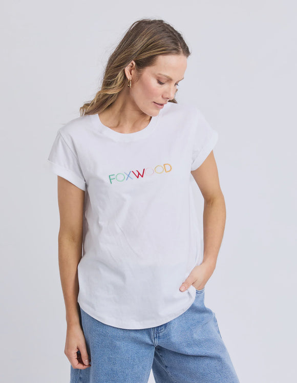 Foxwood Confetti Tee - White