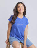 Foxwood Signature Contrast Tee - Blue/Lilac