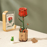 Robotime Wooden Bloom - Red Rose