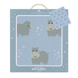 Whimsical Baby Blanket - Hippo