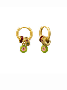 Earrings - Huggie Mixed Charm's Gold