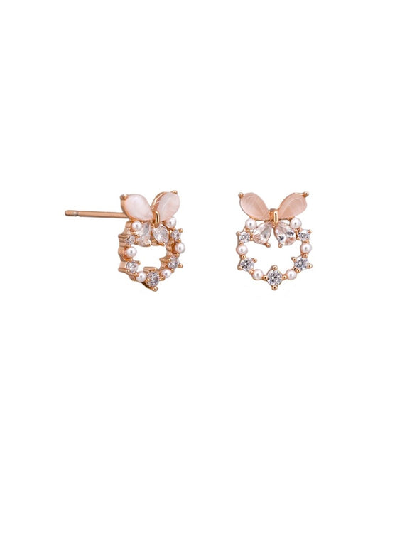 Earrings Butterfly Garland Rose Gold