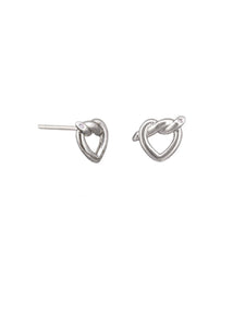 Earrings - Knotted Heart Silver