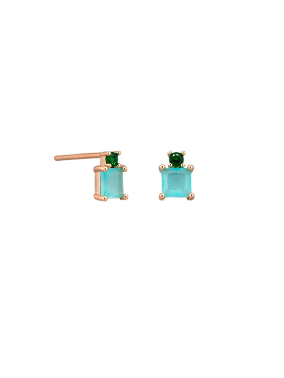 Tiger Tree Earrings - Juno Studs Pacific Opal