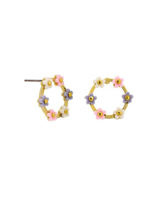 Tiger Tree Earrings - Hoola Daisy Pastel