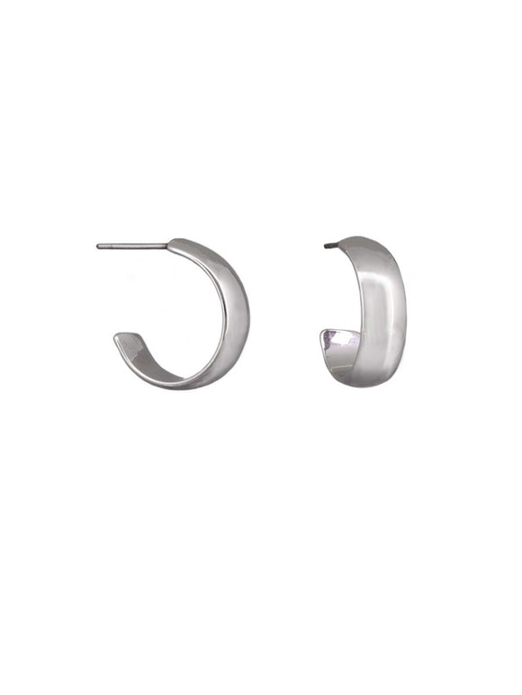 Earrings - Calista Hoops Silver