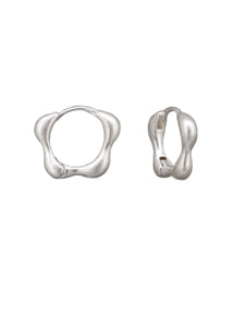 Earrings - Huggie Matte Rosalie Silver