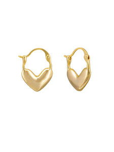 Earrings - Huggie Hearts Gold