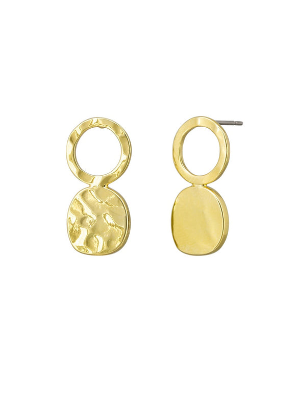 Earring - Gold Disc Hoop