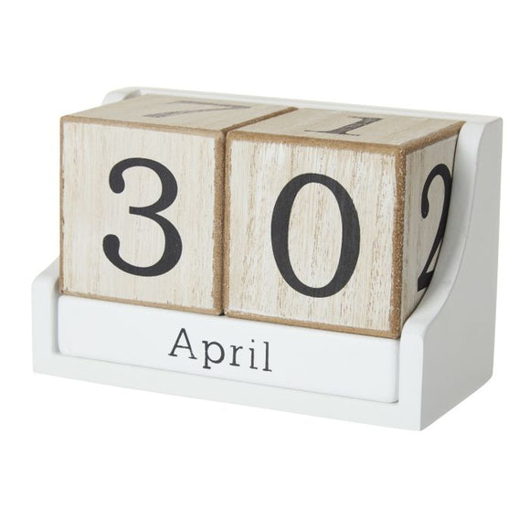 Wooden Block Calendar - Natural