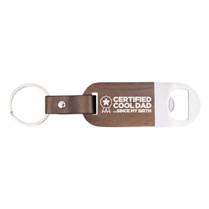 Father's Day Certified Bottle Opener Keyring