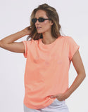 Foxwood Effortless Tee - Neon Peach