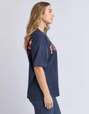 Foxwood Interval Tee - Navy/ Orange