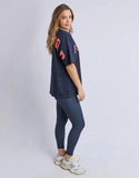Foxwood Interval Tee - Navy/ Orange