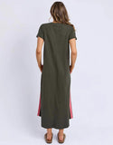 Foxwood Recovery Dress - Dark Khaki &  Coral