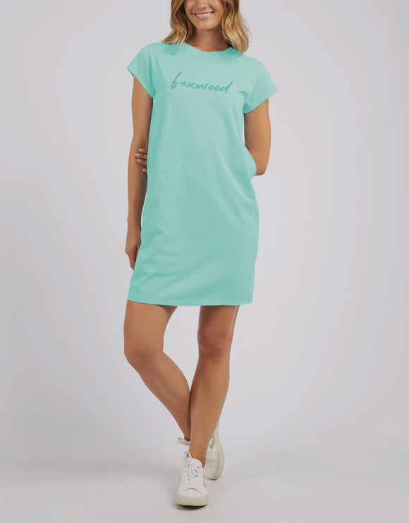 Foxwood Signature Embroidery Tee Dress - Neon Mint