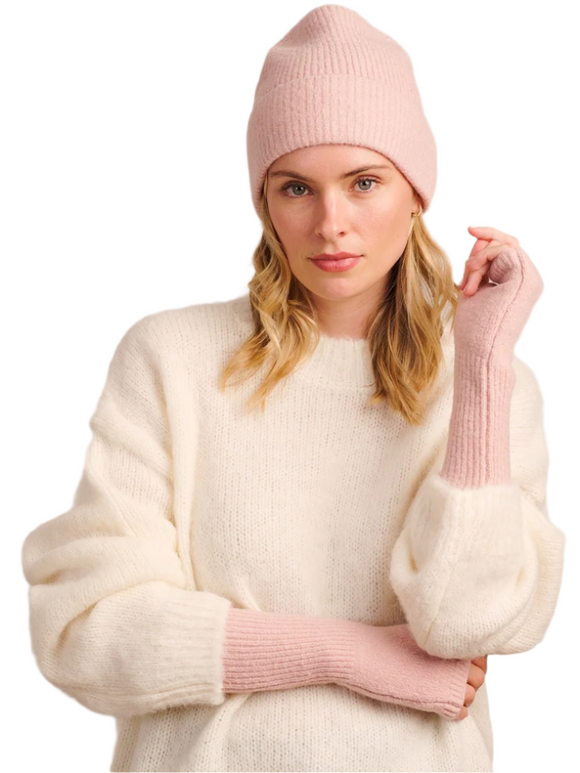 Beanie - Blush Recycled Knit