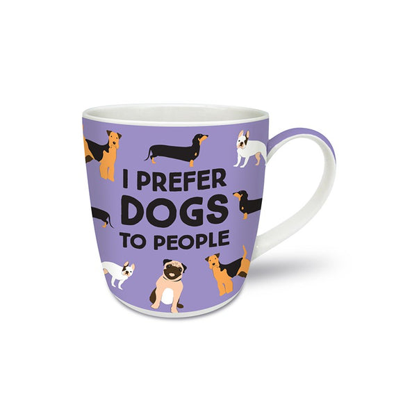 New Bone China Mug - I Prefer Dogs