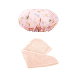 Shower Cap & Turban Set - 3 Assorted Colours