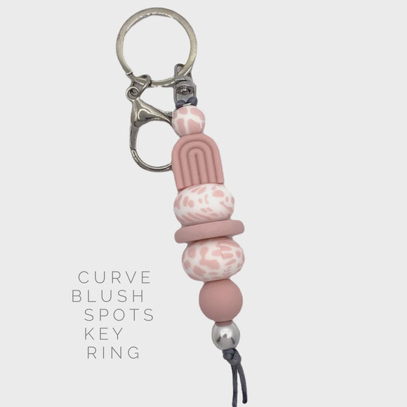 Key Ring - Curvy Keys Blush Spots