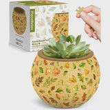 Puzzle Flower Pot - Elegant Green