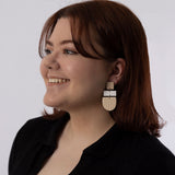 KiKi Earrings - Beige Square