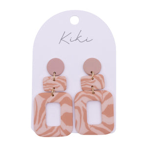 KiKi Earrings - Pink Pattern
