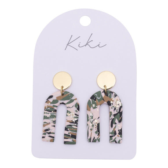 KiKi Earrings - Rainbow Terrazzo