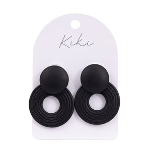 KiKi Earrings - Wooden Circle