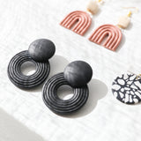 KiKi Earrings - Wooden Circle