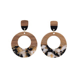 KiKi Earrings - Black & White Hoop