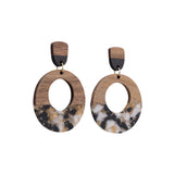 KiKi Earrings - Black & White Hoop