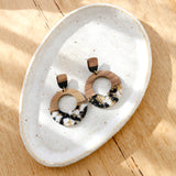 KiKi Earrings - Black & White Hoop