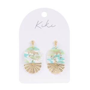 KiKi Earrings - Aqua Shimmer