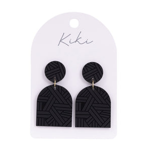 KiKi Earrings - Black Geo