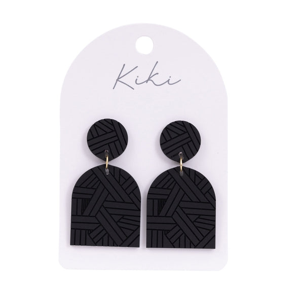 KiKi Earrings - Black Geo