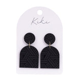 KiKi Earrings - Black Geo
