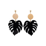 KiKi Earrings - Black Leaf