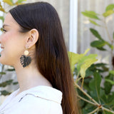 KiKi Earrings - Black Leaf