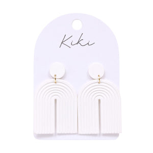 KiKi Earrings -  White Arch
