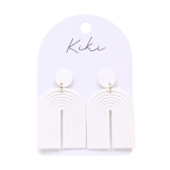 KiKi Earrings -  White Arch