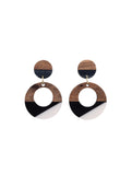 KiKi Geo Wood Circles Earrings