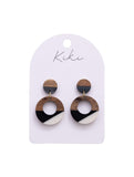 KiKi Geo Wood Circles Earrings